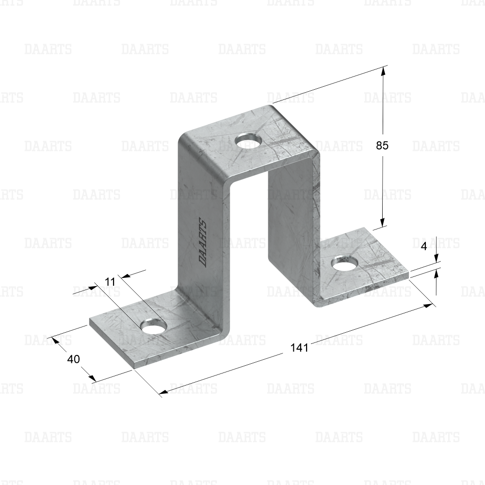 с размерами  Зажим для Т-образного соединения DS MQL 41х82 85х141